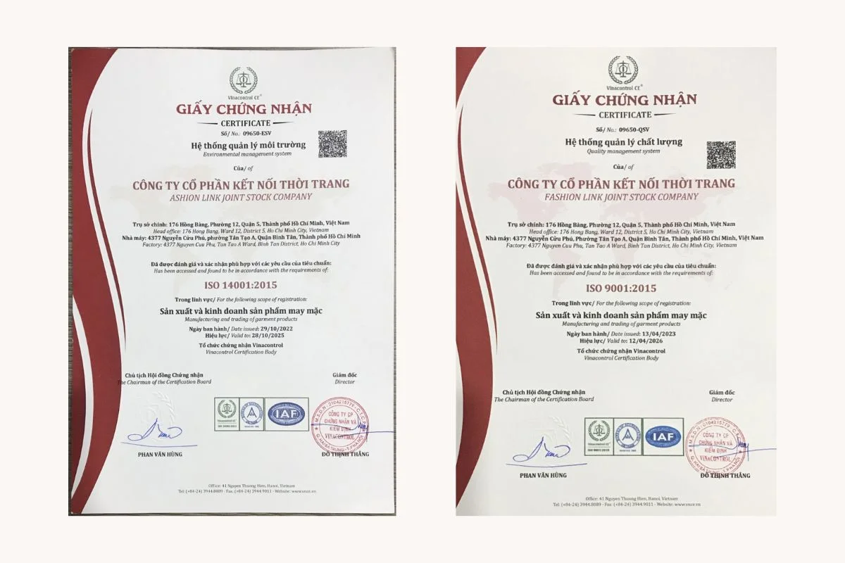 Giải thưởng quốc tế ISO Faslink đã đạt được 