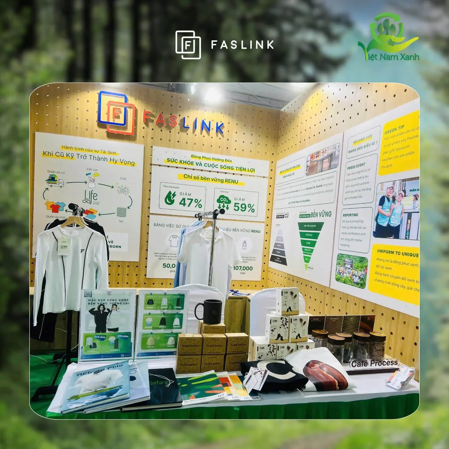 Gian hàng của Faslink tại Việt Nam Xanh Gian hàng của Faslink tại Việt Nam Xanh
