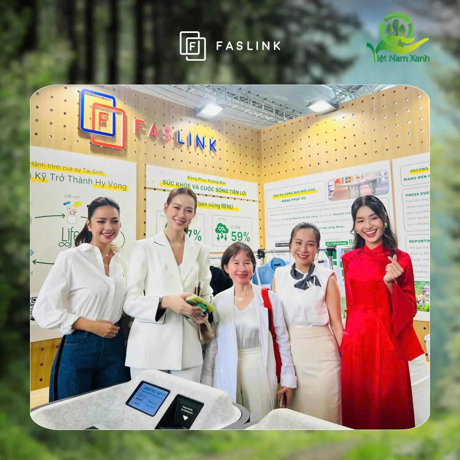 Hoa Hậu Ngọc Châu, Bảo Ngọc và Thanh Hà trải nghiệm gian hàng Faslink tại Việt Nam Xanh Hoa Hậu Ngọc Châu, Bảo Ngọc và Thanh Hà trải nghiệm gian hàng Faslink tại Việt Nam Xanh